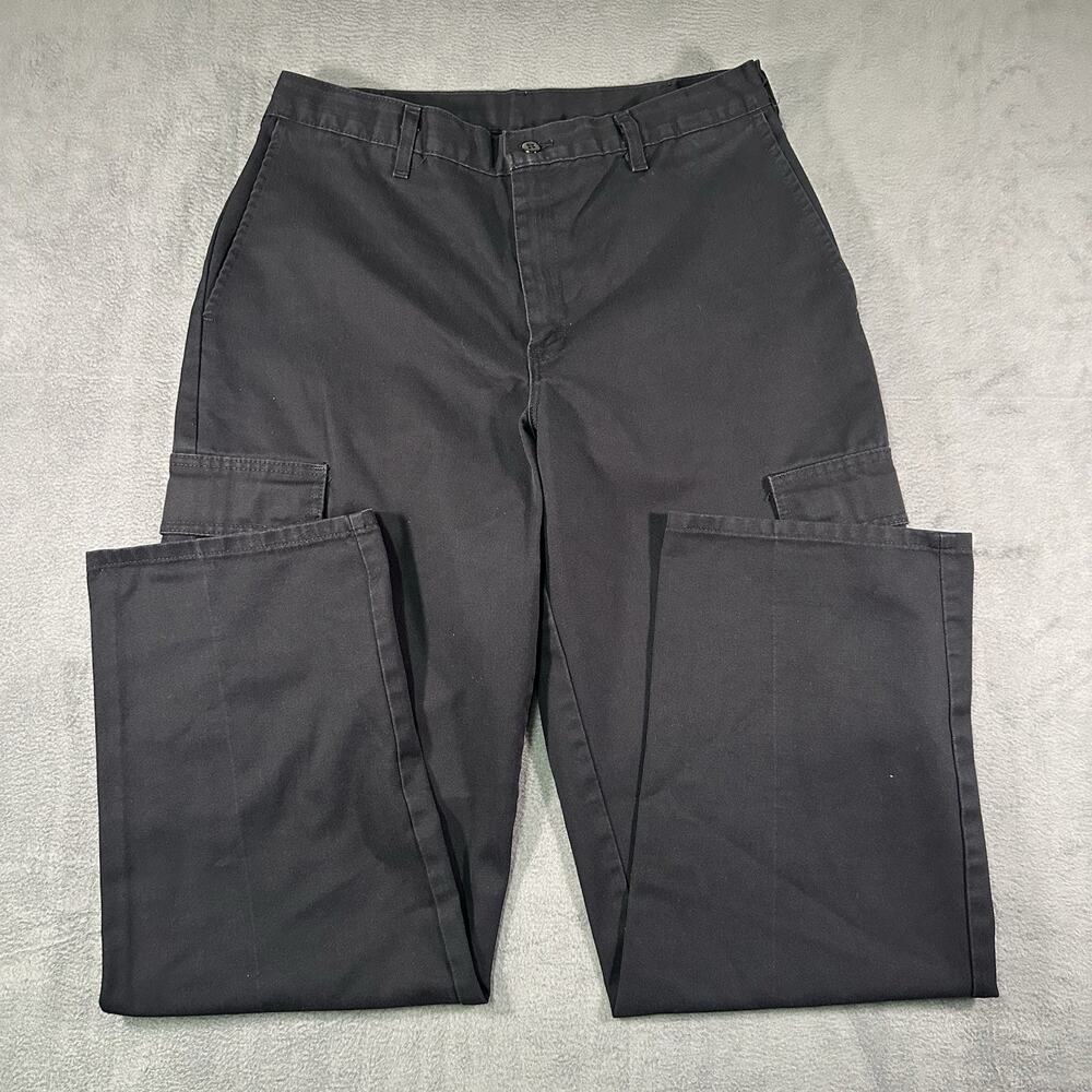 Dickies Cargo Pants Black Mens 33x32 Work Utility Straight Durable